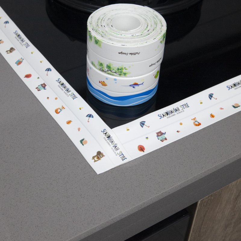 Kitchen Oil-proof Sticker Cooktop Stove Stove Gas Stove Sink 1.5m Vegetable Washing Basin With Flower Beauty Stitching Anti-Oil,