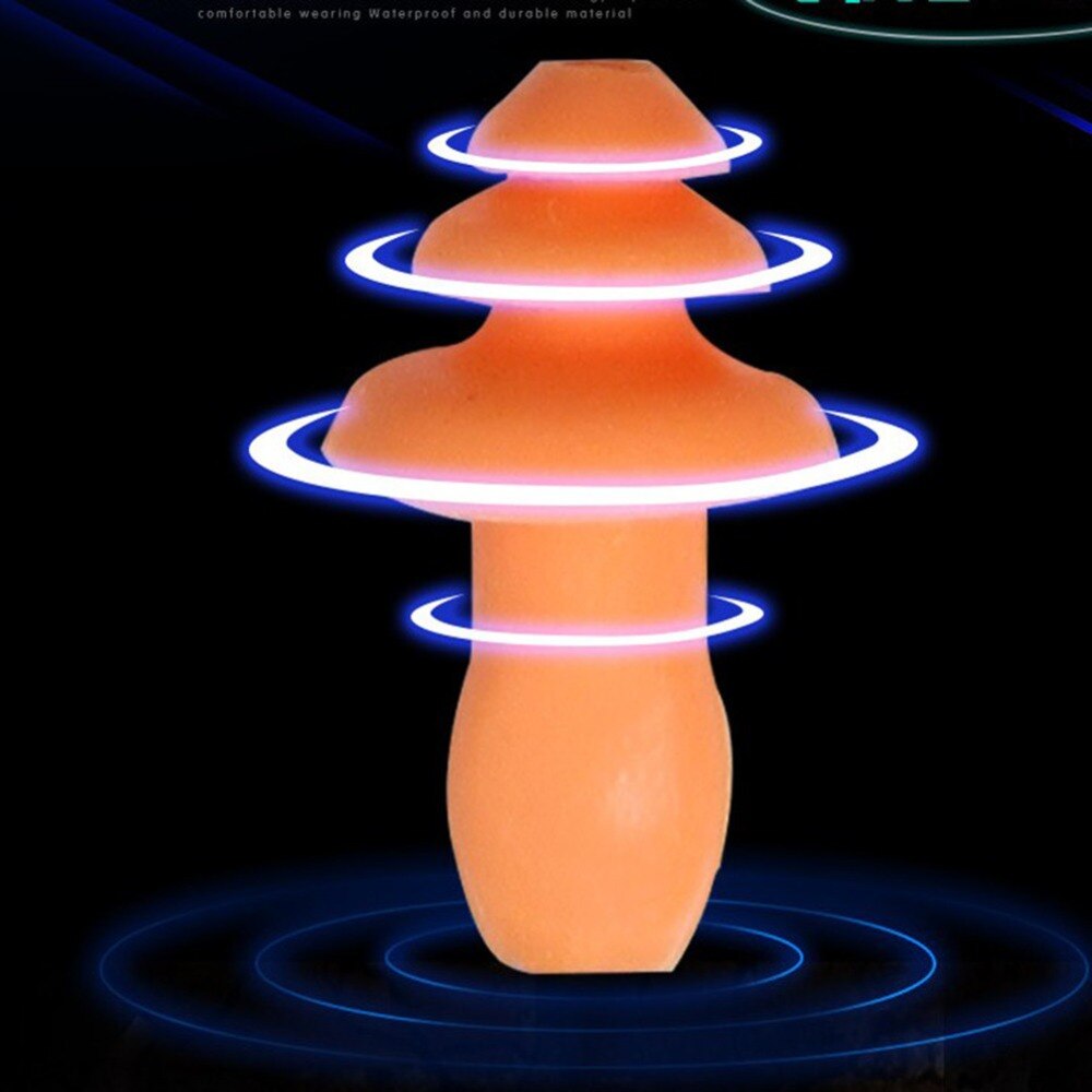 ESCAM 1/2/5/10pcs Soft Silicone Corded Ear Plugs ears Protector Reusable Hearing Protection Noise Reduction Earplugs Earmuff