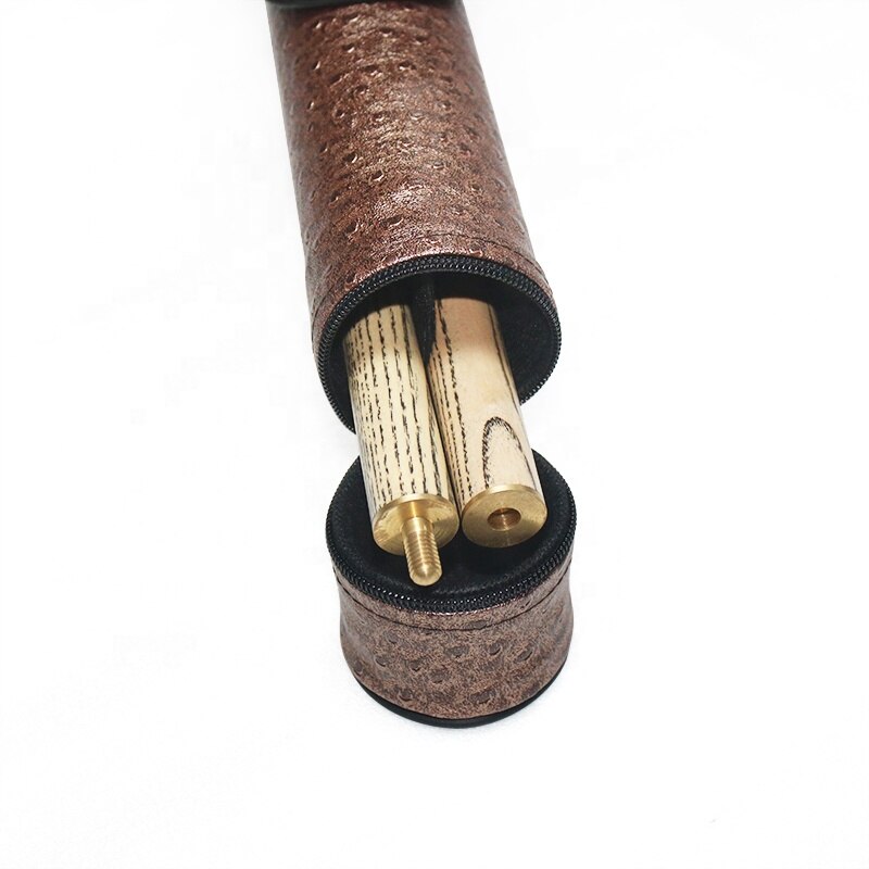 Hard leather 1/2 billiard cue case with for