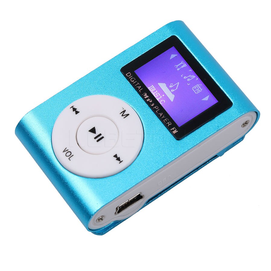 Kebidu MP3 Player USB Clip Mini LCD Screen Unterstützung 32GB Micro SD TF Karte Digital Auto MP3 Player + kopfhörer + USB Kabel