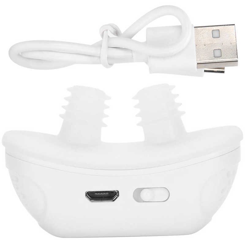 Slaap Snurken Elektrische Anti Snurken Apparaat Usb Huishoudelijke Unisex Draagbare Snore Stopper Voor Slaap Helpen Slapeloosheid Gezondheid: WHITE