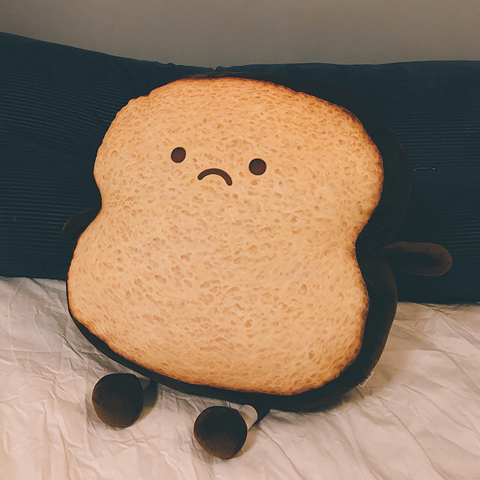 Grappig Emotie Brood Knuffel Kussen Gevulde Voedsel Knuffel Simulatie Gesneden Brood Speelgoed Kussen Schoudertas Kids Zak Pop speelgoed