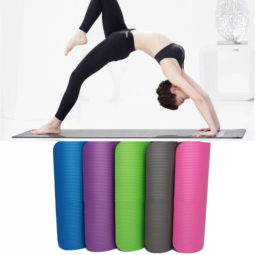 Universelle, verdickte schaumstoff-yogamatte, 10mm zoll dick, gymnastikmatte für bodybuilding, strapazierfähige sporttrainingsmatte
