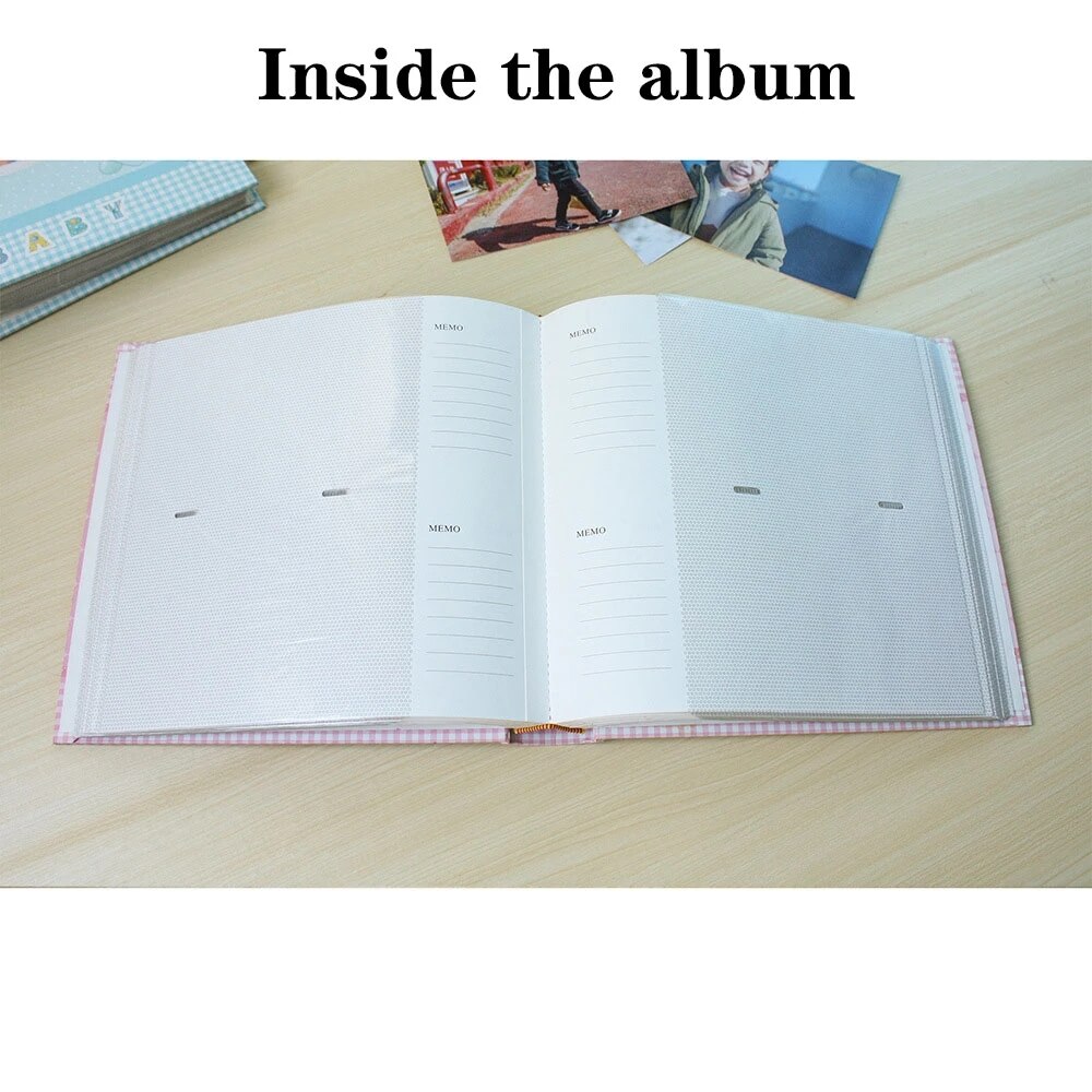 Baby tillväxt minnesalbum dagis examen vykort förvaring födelsedag 6- tum fotoalbum 200 ark
