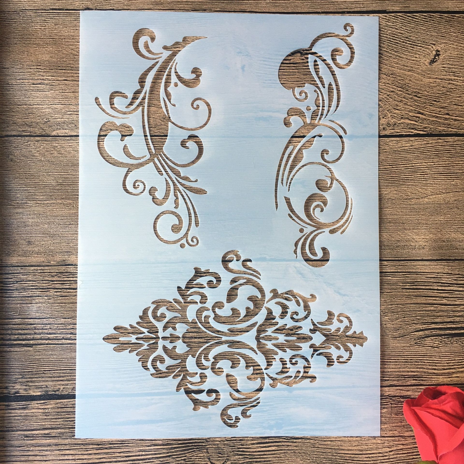 A4 29 * 21cm Rose DIY Stencils Wall Painting Scrap... – Vicedeal