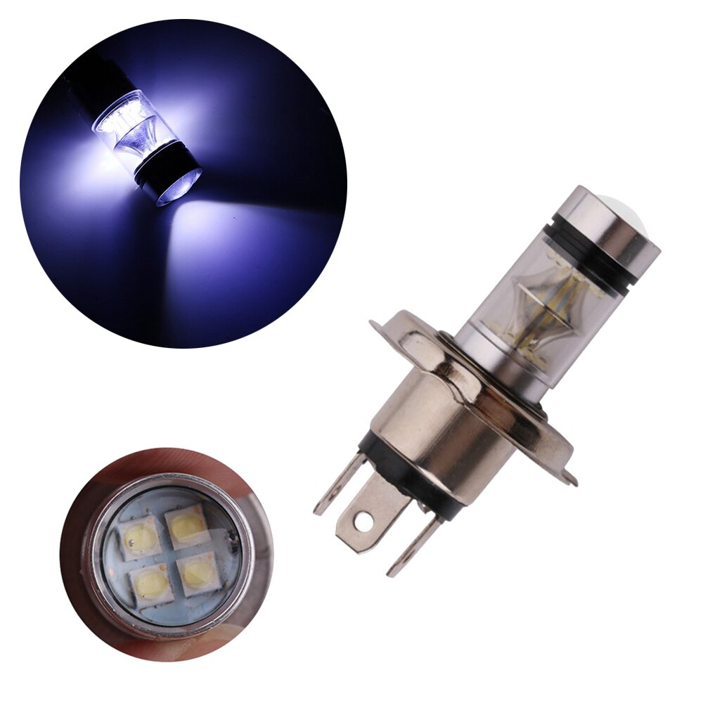 H4 LED Lights 6000K 100W 1800LM DC 12V Fog Driving DRL Bulbs Lamps Parts