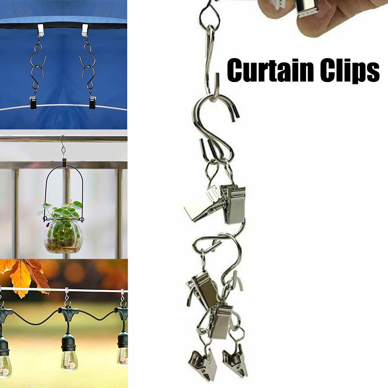 50 Stuks Metalen Gordijn Clip Draad Houder Voor Touw String Lights S Haak Clips Ye