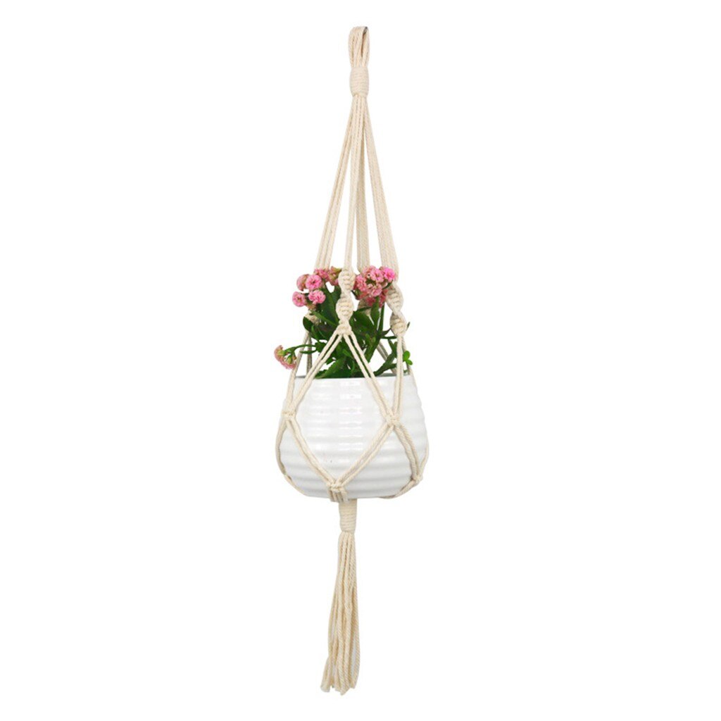 Europe Plant Hangers Indoor Hanging Planter Basket With Wood Beads Decorative Fast