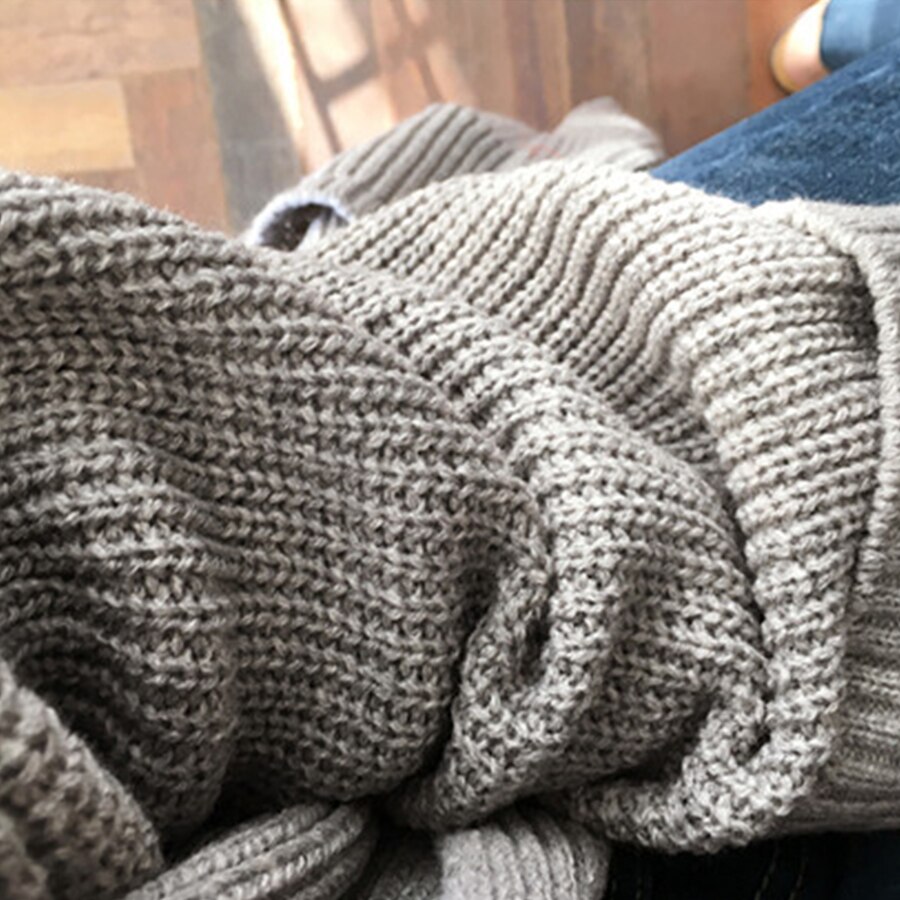 Dicloud lang cardigan kvinner harajuku løs strikket genser kvinner casual svart oversized jakke kåpe høst