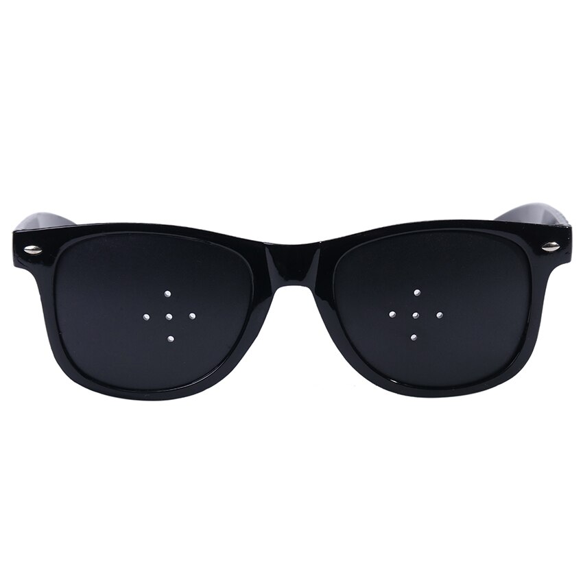 Black Sunglasses Anti-fatigue Vision Care Microporous Glasses Eye Exercise Eyesight Improve Anti-myopia Unisex Eyewear: Five holes