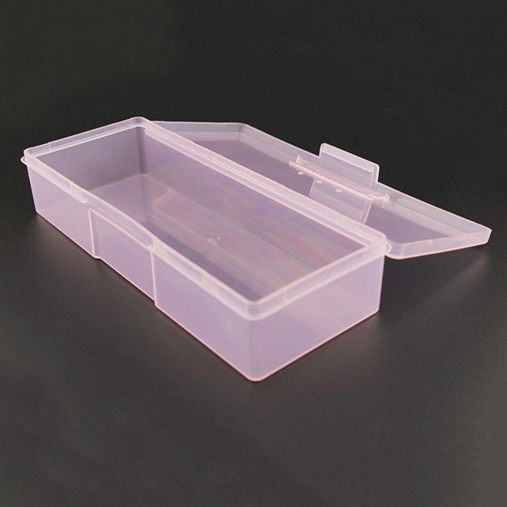 Rectangle Nail Jewelry Storage Box Excellent PVC Plastics Prolonged Durable Transparent Manicure Container Nail Art Tools