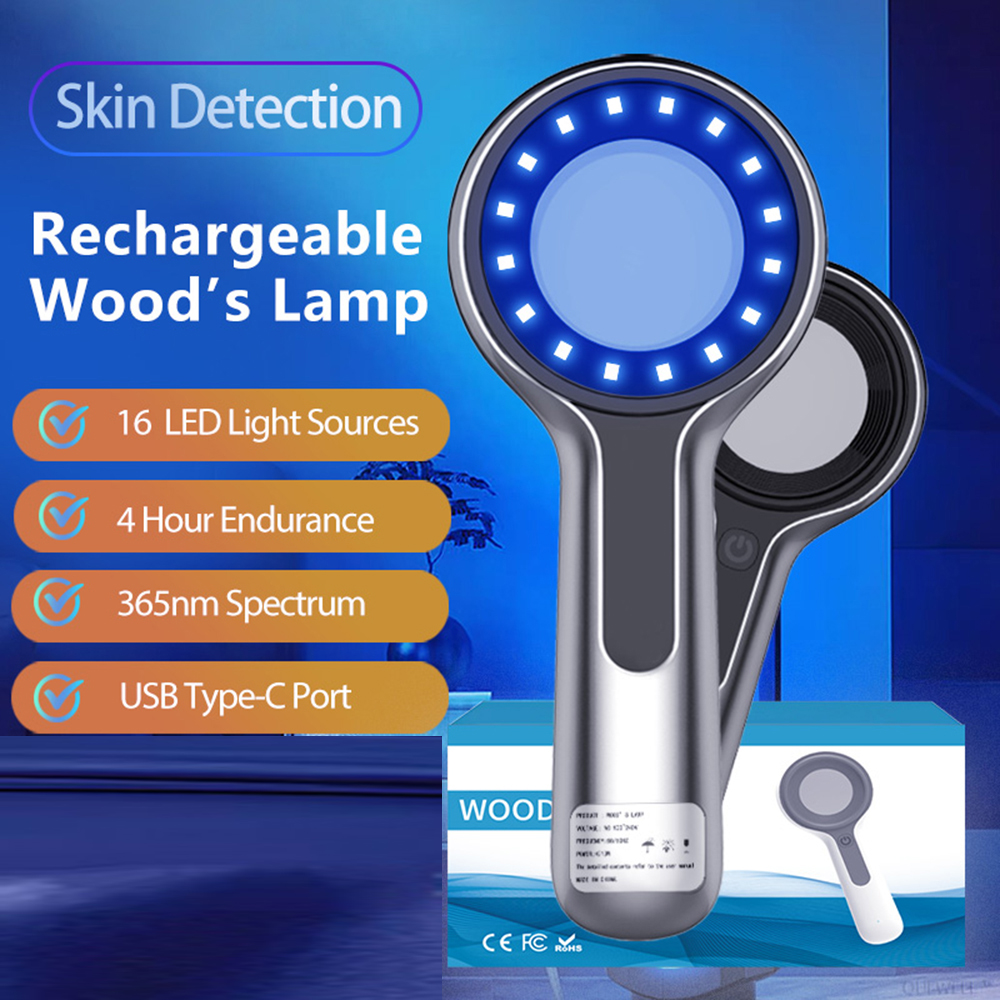 Woods Lamp Skin Analyzer For Skin UV Magnifying For Beauty Facial Testing Wood Lamp Light Skin Analysis Detection Skin Care
