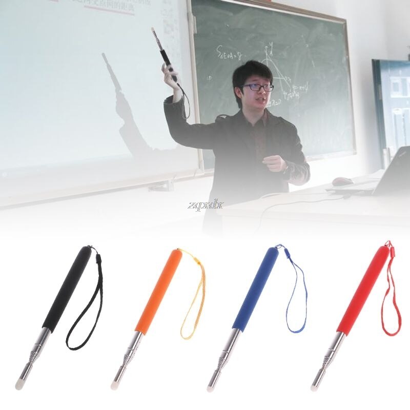 1M Stainless Steel Telescopic Teacher Pointer Whiteboard Pen Torch teach tools