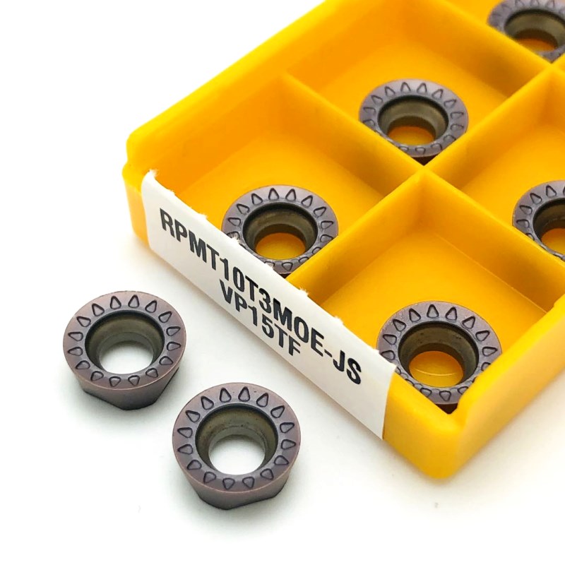 10PCS Carbide insert RPMT10T3MO E JS VP15TF internal milling turning lathe tool milling cutter CNC tools RPMT 10T3 lathe tool
