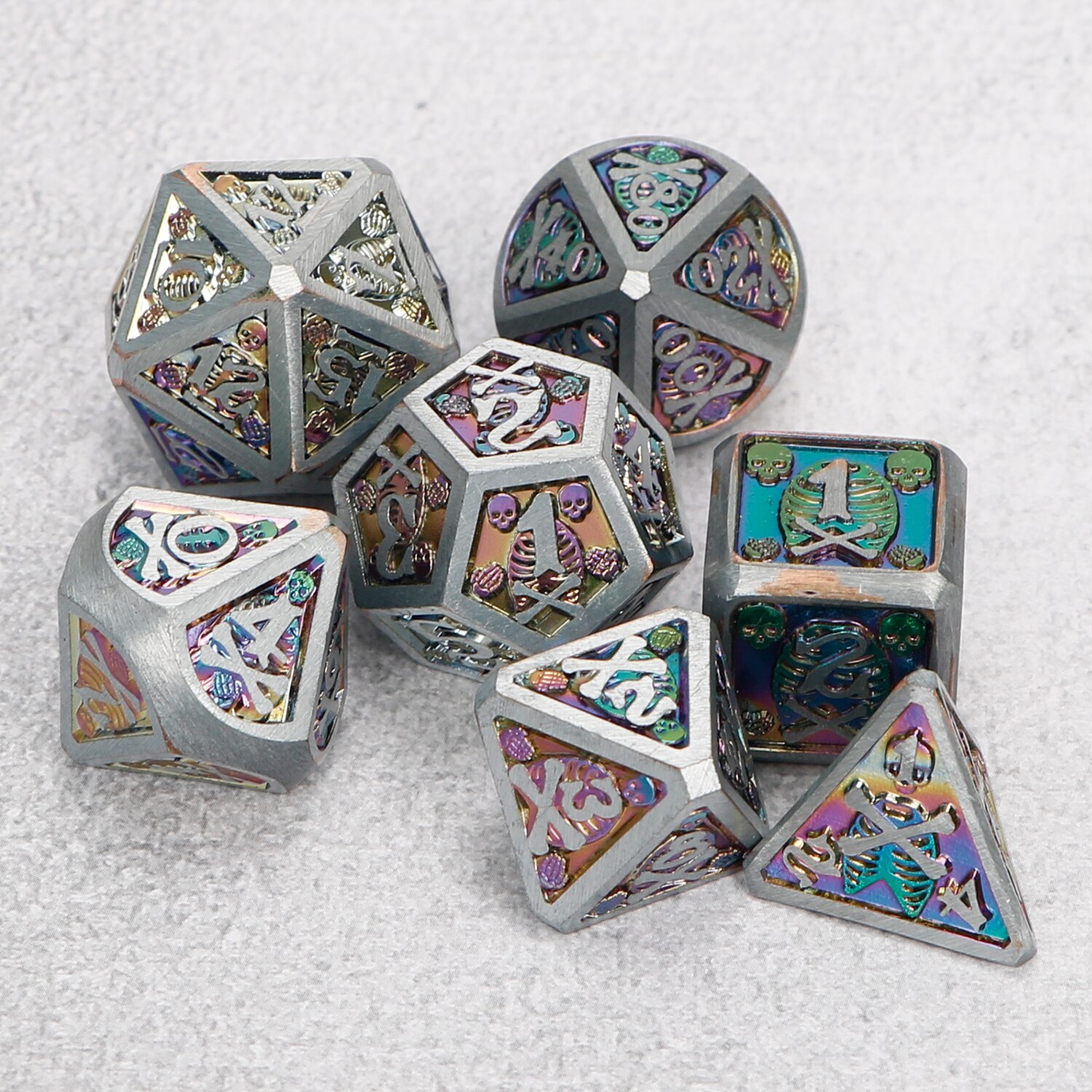 Mdn dés métal mdn jeu de dés solide métal polyèdre D & D dés TRPG jeux jeu de société dés donjon et Dragon d20 mdn dés mdn: TP9