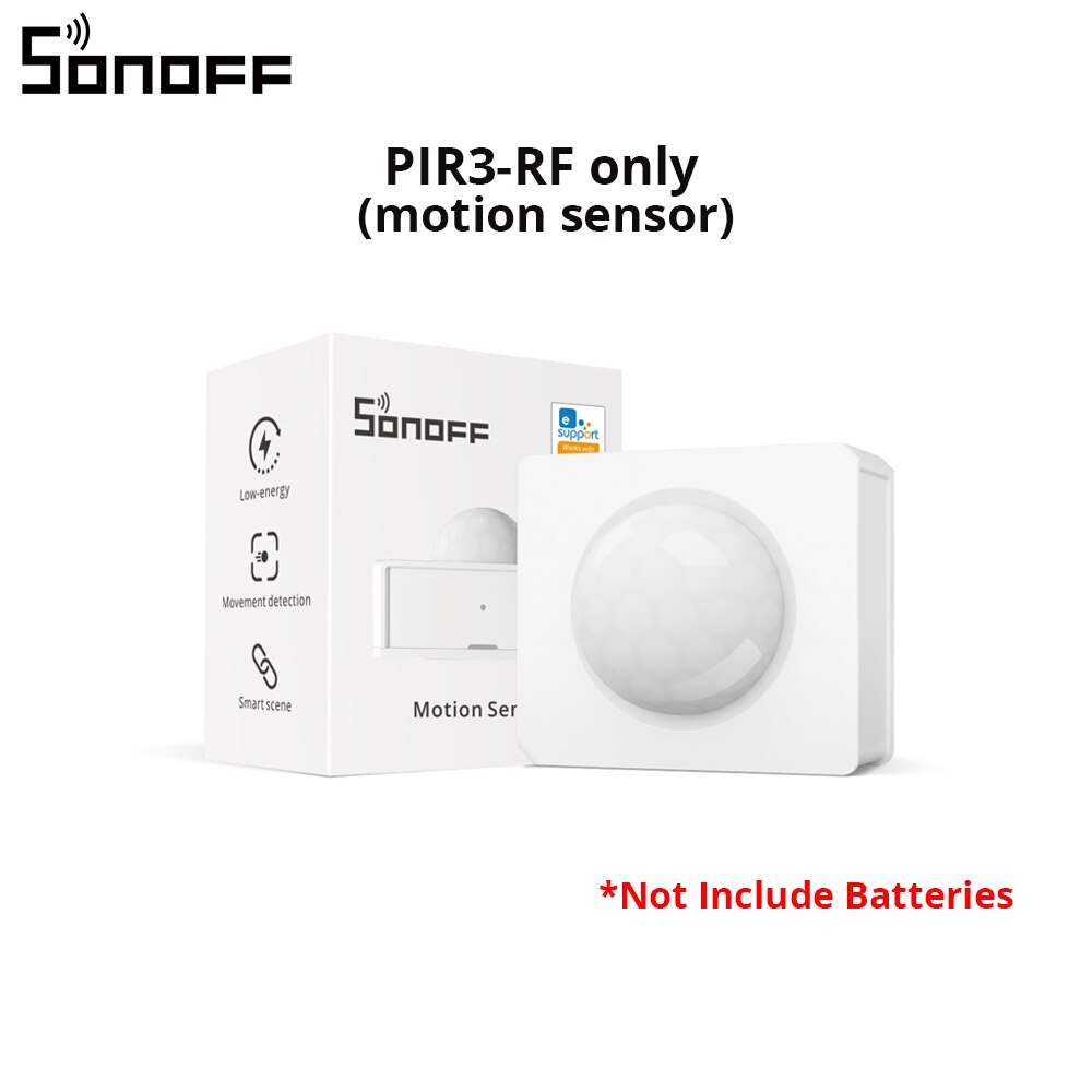 SONOFF RF BridgeR2 433MHz WiFi Signal Converter Door Window Sensor/ Motion Sensor RF Remote Controller Smart Home Alarm System: PIR3 RF Sensor