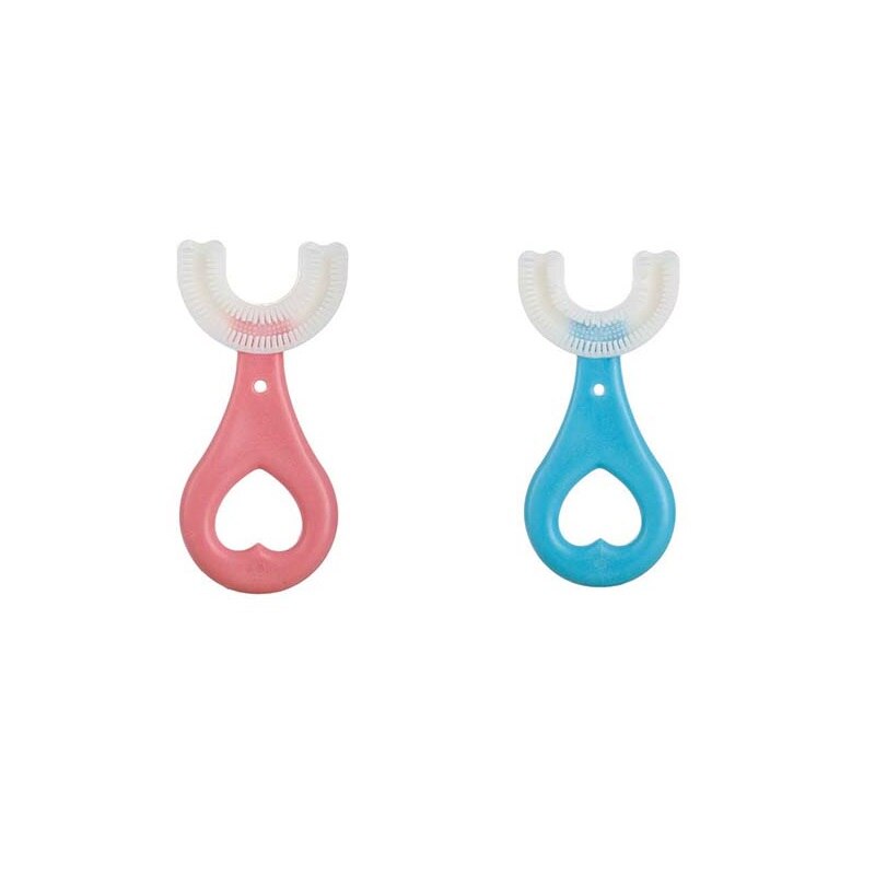 2 pz/set nuovo infantile U Silicone spazzolino da denti per bambini cura dei denti pulizia della bocca manuale cartone animato modello versione manuale: 05