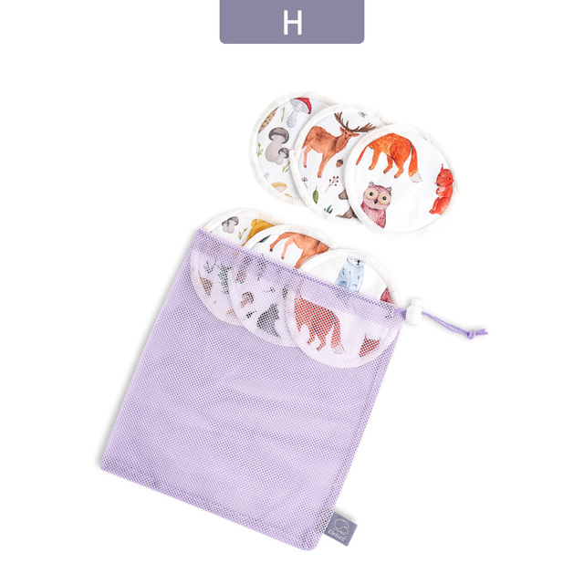 Mora Mona 6 Stks/set Zacht Ademend Bamboevezel Verpleging Pads Wasbare Zoogcompressen Voor Borstvoeding Vrouwen En Borstvoeding: ES067-H