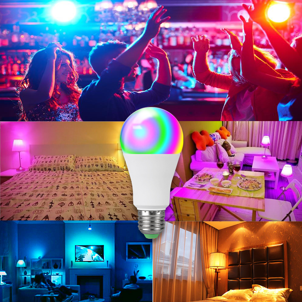 15W Ampul Led E27 Rgbw Bluetooth Gloeilamp B22 20 Modi Music Control Multicolor Smart Lamp 85-265V Ios Android Bluetooth 4.0