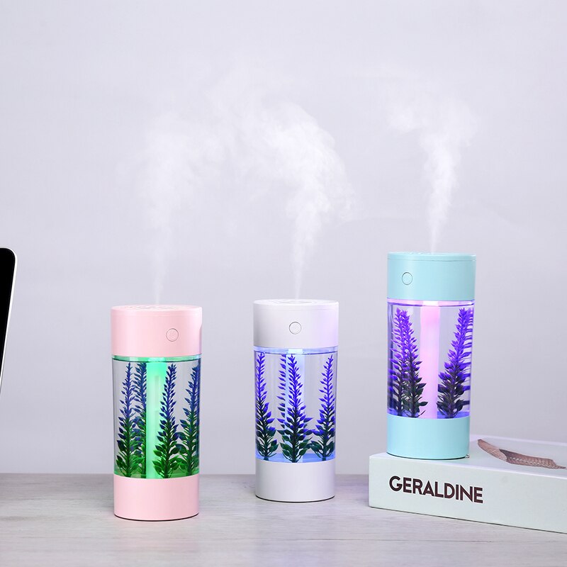 3 in 1 laventeli kostutin mini ultraääni auto sumutin led yövalo usb tuuletin eteerinen öljy aromi diffuusori ilmanraikastin
