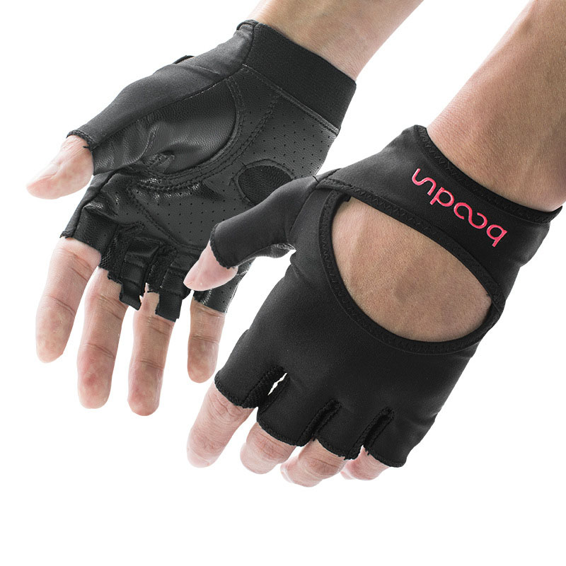 Guantes deportivos para mujer, equipos de medio dedo, Entrenamiento Aéreo de yoga, guantes antideslizantes con sentido de deporte para baile