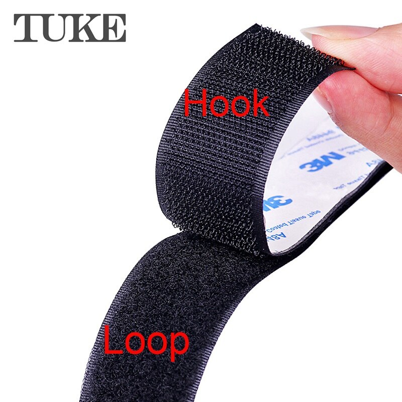 3M Glue Strong Glue Self Adhesive Hook and Loop Fastener Tape Nylon Sticker Adhesive for DIY 16/20/25/30/40/50mm