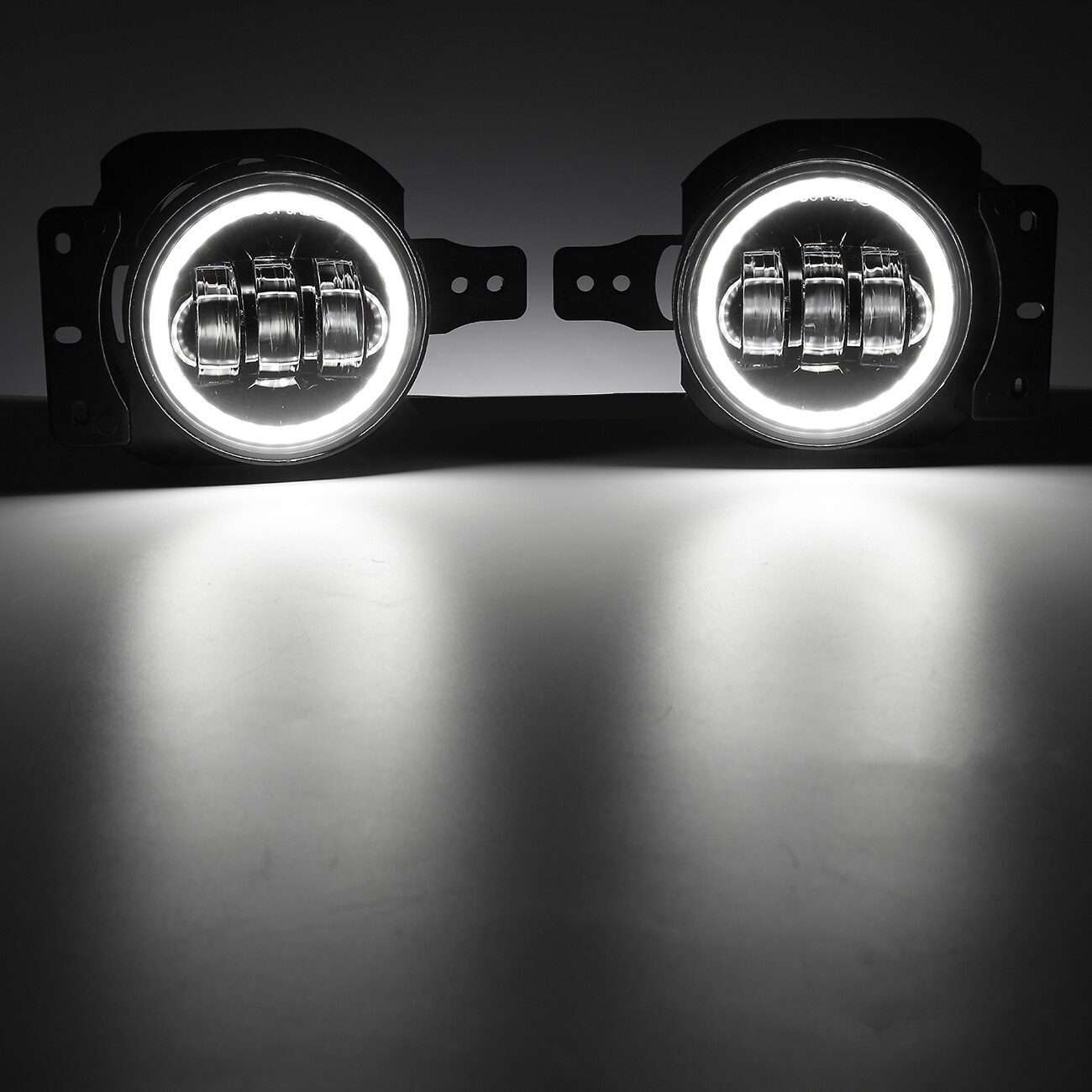 30W 4 Inch Ronde Led Fog Light Lamp Wit Halo Ring ... – Grandado