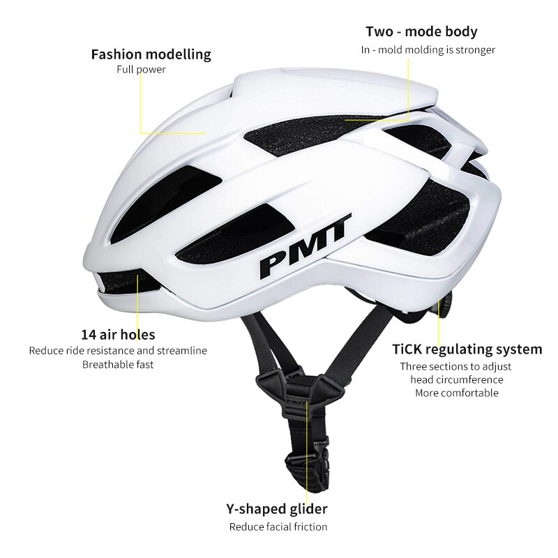 PMT-Cascos para carreras de bicicleta transpirables, casco de seguridad para deportes al aire libre, BMX, para ciclismo de montaña o de carretera, casco para montar