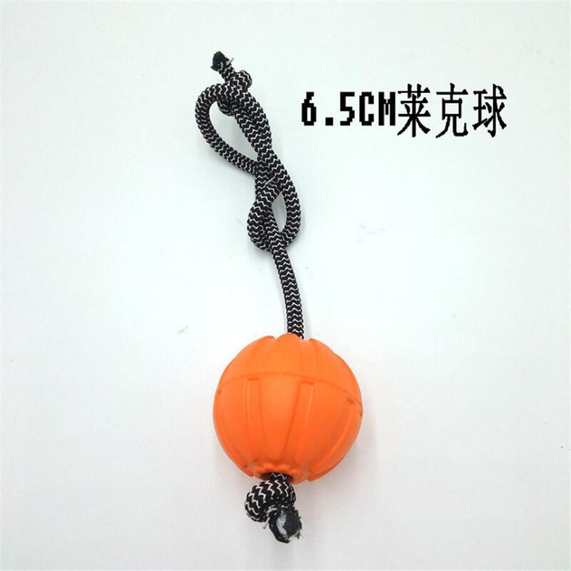 Hundeleker gummi trening ball bite morsom valp tyggeleker leke solid med tau hund kjæledyr forsyninger godteri farger: 7cm lake ball tau