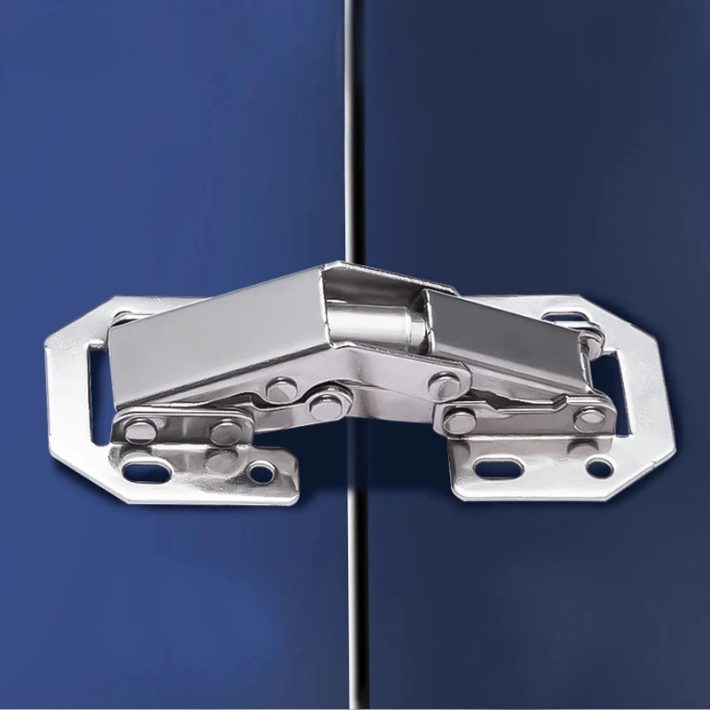 4Pieces Cabinet Hinges Drilling-free 90 Degree Hinge Cupboard Door Hydraulic Hinges Soft Close With Buffer Furniture Hardware
