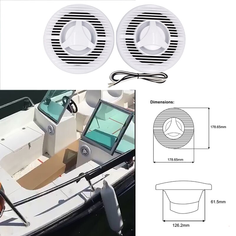 1Pair 240Watts 6.5inch Marine Waterproof Speakers System 2Way Boat Outdoor Speakers For ATV UTV SPA Truck Golf Carts Motorcycle