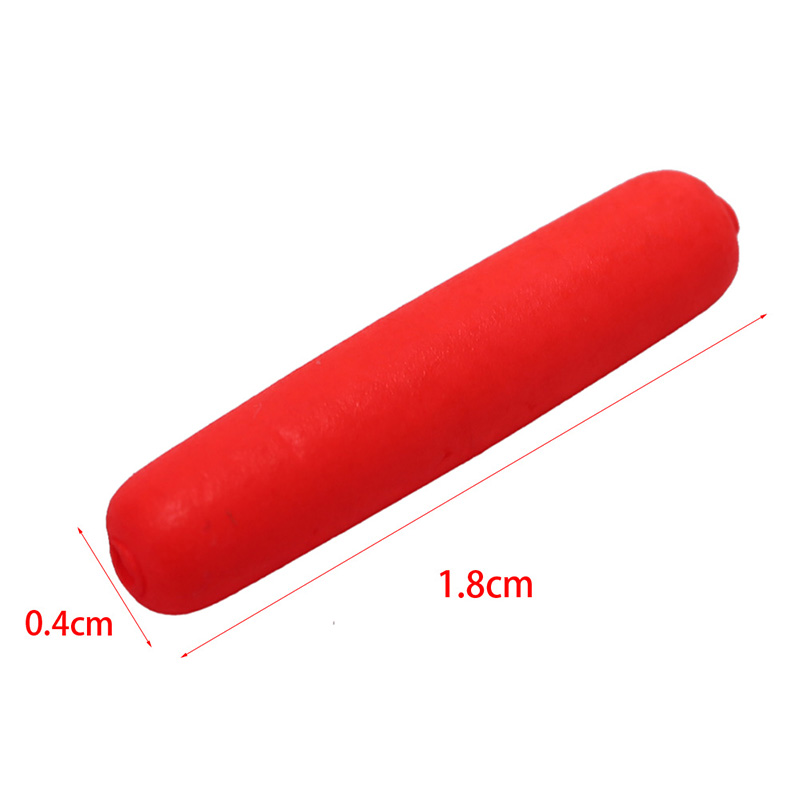 10pcs Small Foam Cylinder Rig Float Fishing Float Tip Visual Beans Red Orange Yellow Green Stops Terminal Accessories