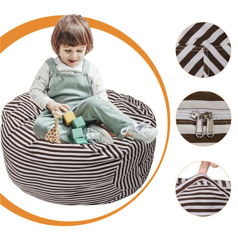 Canapé de sac de haricot de toile de grande capacité pour la chaise de sac de haricot d'enfants sans remplissage jouets en peluche sac de rangement de vêtements mous