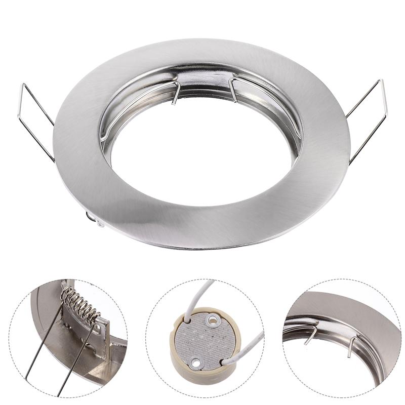 4pcs Round Recessed Spotlight Trim Ring Fitting With GU10 Lamp Holder LED Ceiling Spotlight Housing Concealed Ceiling Lamp Shell