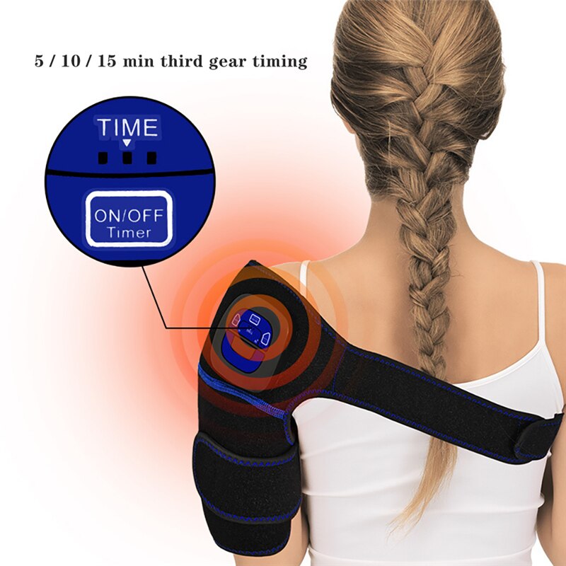 Electric Heating Knee Massager Far Infrared Joint Physiotherapy Elbow Knee Pad Vibration Massage Pain Relief Health Care