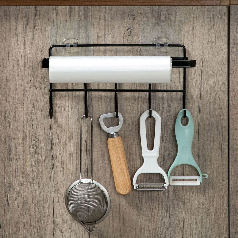 Multifunctionele Keuken Opslag Haak Houder Papieren Handdoek Houder Rack Voor Lepel Scoop Badkamer Keuken Organizer