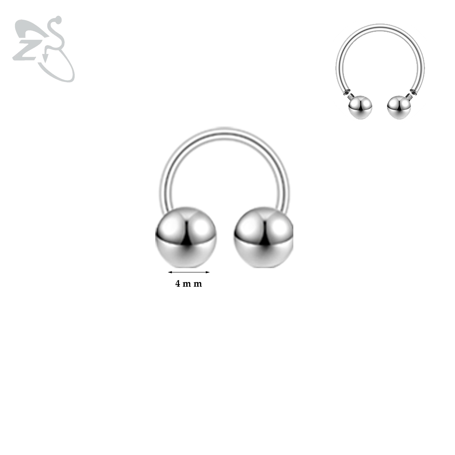 Zs 1pc 14g/16g g23 titan septum clicker spike septum ring bøyle hestesko nesepiercing gullfarget helix brusk piercinger