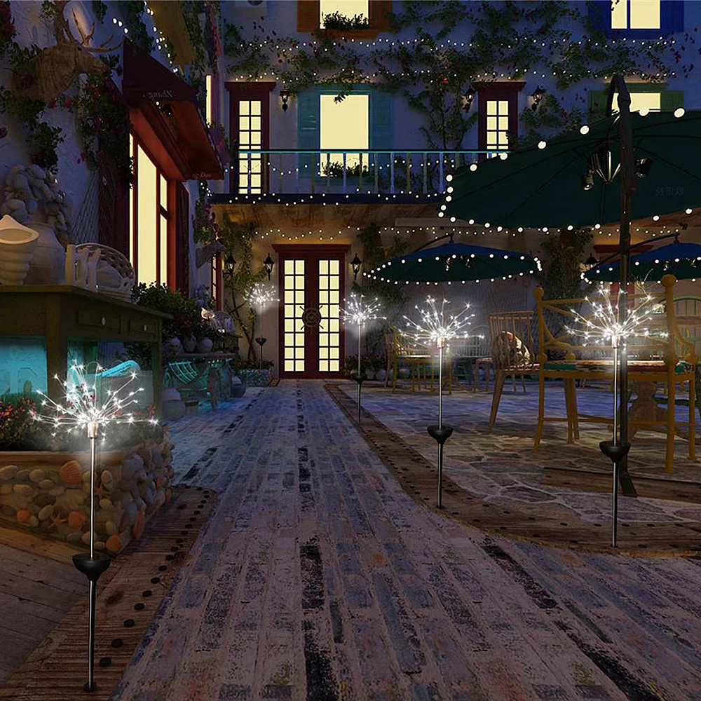 Anblub 90/150 Led Solar Vuurwerk Kleurrijke Outdoor Waterdichte Tuin Lampen Energiebesparing