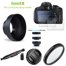 UV Filter + Zonnekap + Cap + Cleaning pen + 9H Gehard Glas LCD Screen Protector voor Panasonic lumix FZ80 FZ82 FZ85 Camera