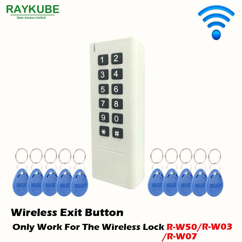 Raykube Wireless Wachtwoord Toetsenbord & Rfid-lezer Gebruik Voor Onze Draadloze Deurslot Met 10 Stuks Rfid Keyfobs R-K10