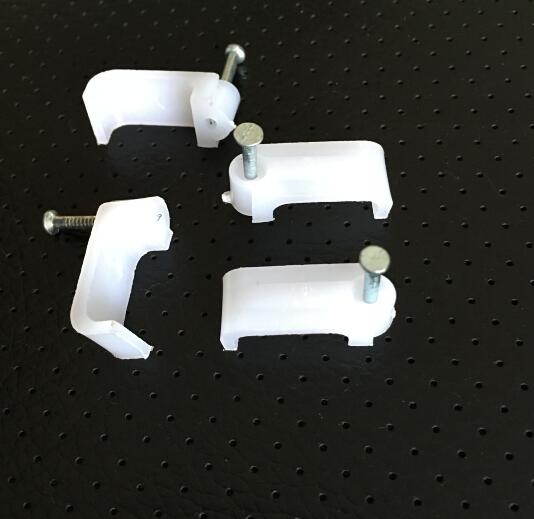 100pcs 7mm square steel nail Cable Wire Wall Hanging Screw Clips Cable Clips