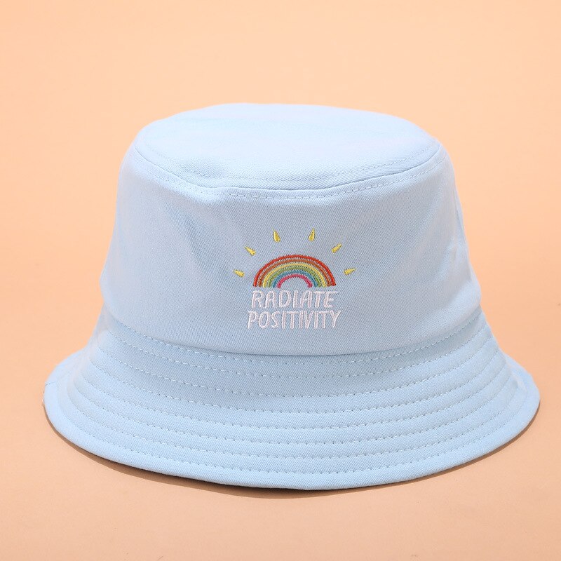 100% algodão bob chapeau femme panamá chapéu chapéu de pescador chapéu de praia chapéu de praia: Azul