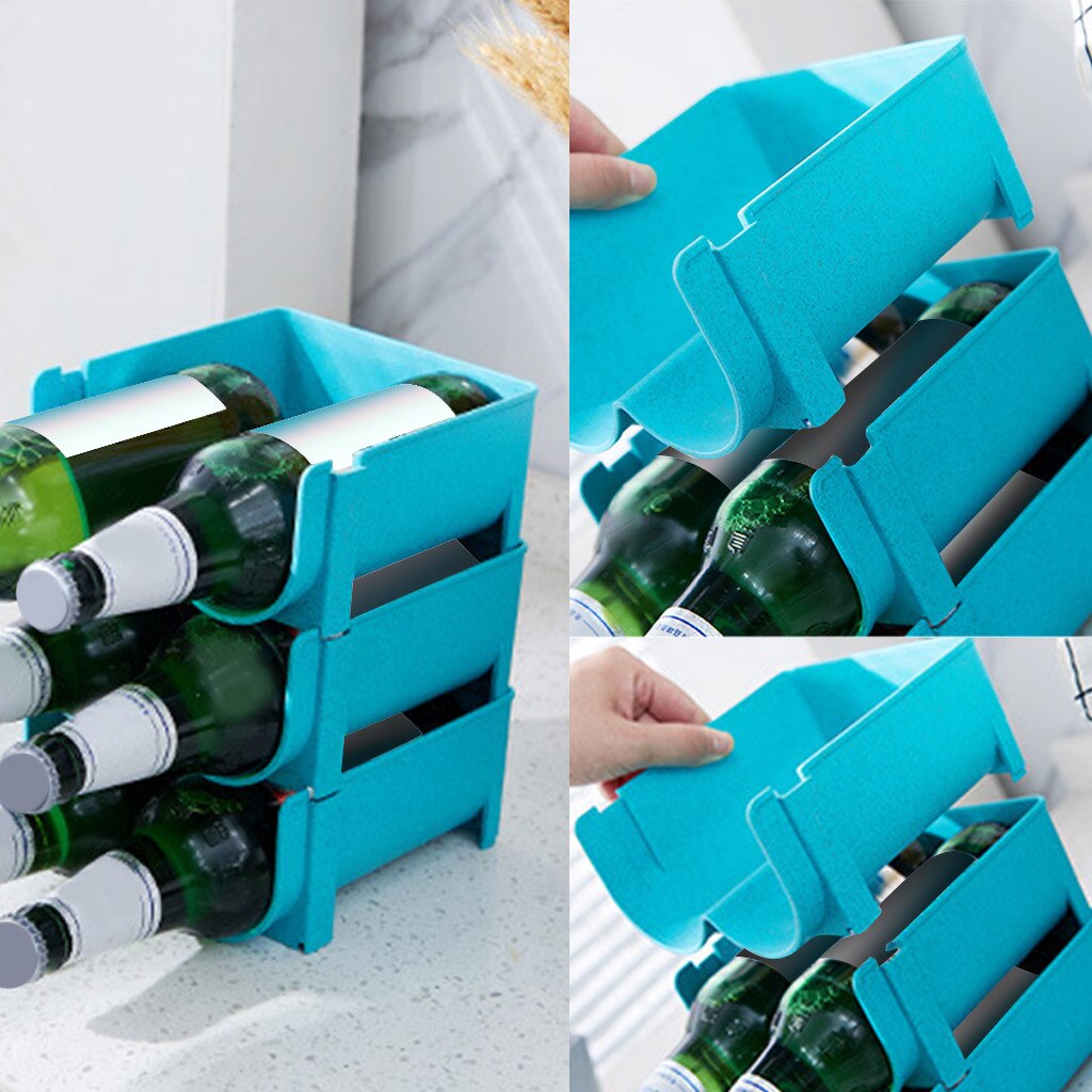 Refrigerator Drawer Drink Storage Box Dispenser Tank Shrink Storage Glass Beer Bottle Holder Drink Storage Rack
