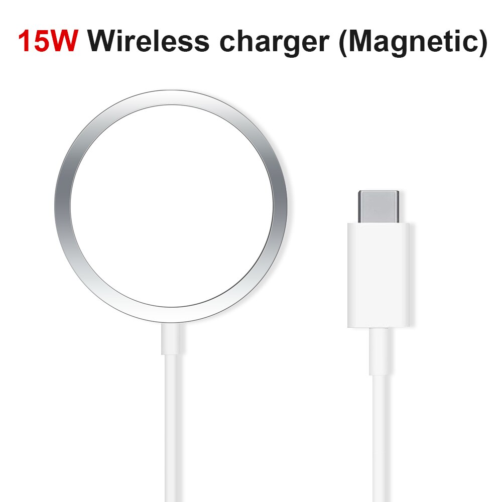 15W Original Magnetic Wireless Charger For iPhone 12 Pro Max Mini Qi Fast Charger for iPhone 12 USB C 20W PD Adapter Magsafing: 15W Wireless Charger