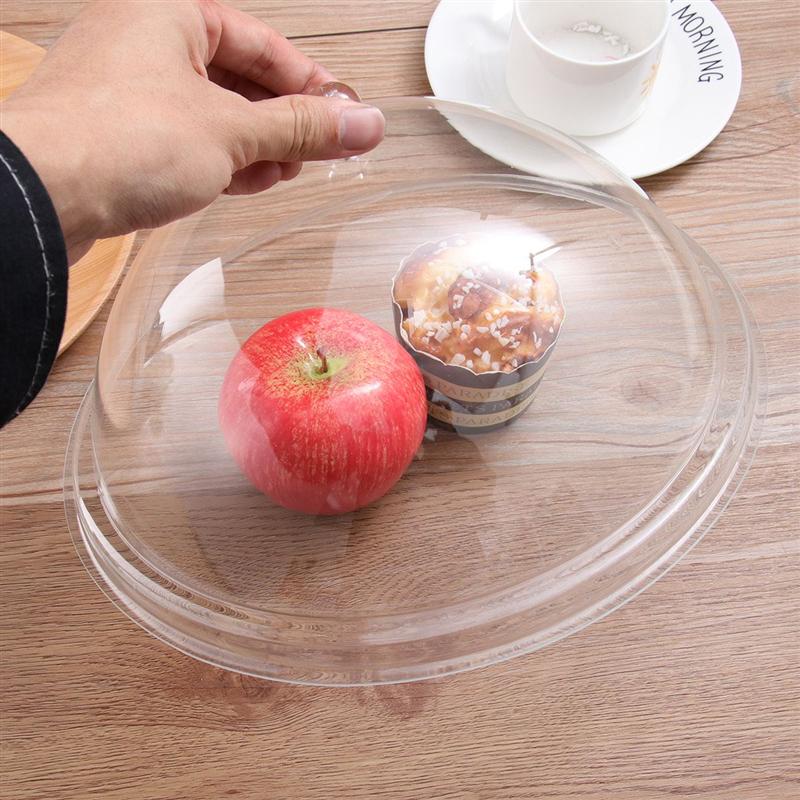 Couvercle alimentaire rond en acrylique 21/26/31CM, tente alimentaire, isolation des aliments, maison, pain, plat à Dessert (poignée de transport de Style aléatoire)