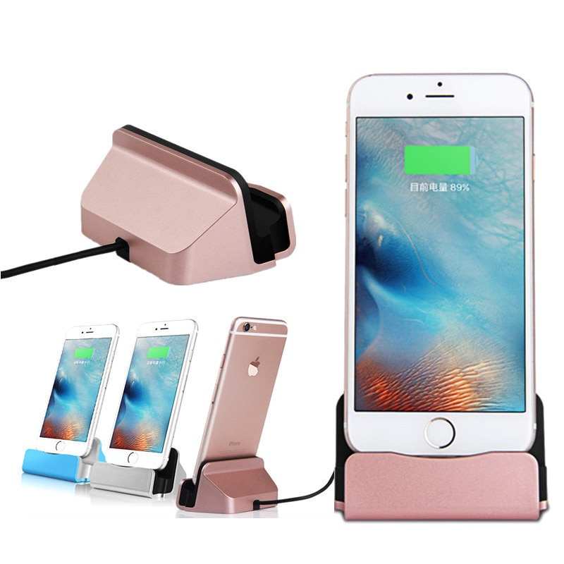 Station de charge de bureau pour iphone 5 5s SE 5C 6 6S 7 8 Plus XS MAX XR, Station d&#39;accueil avec support de chargement USB