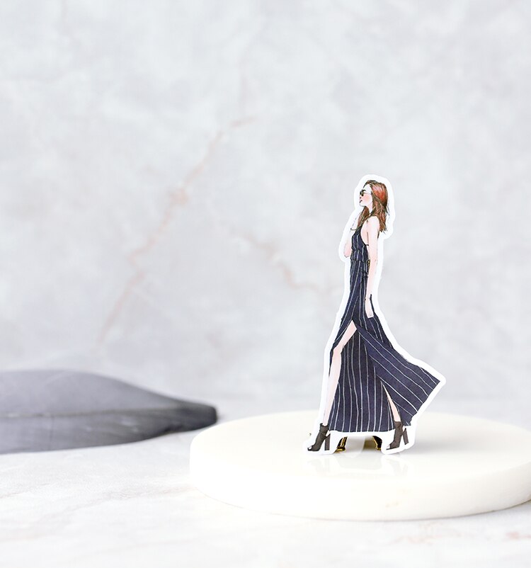 21PCS girl Stickers Crafts And Scrapbooking Decorative Sticker DIY Lovely Stationery