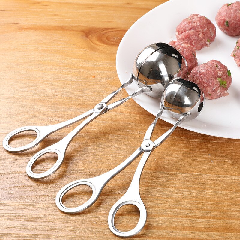 304 Rvs Gehaktbal Tang Keuken Tool Huishoudelijke Fishball Machine Knijpen Gehaktbal Artefact Rijst Bal Moldld