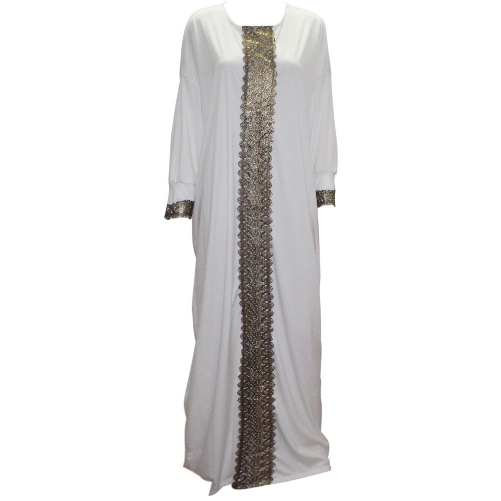 Tilapia kaftan stijl vrouwen jurk maxi lange vintage toga plus size zomer herfst jurken loszittende jurk: white