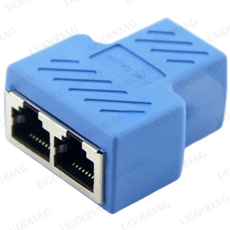 RJ45 Splitter 1 to 2 Ethernet Adapter Internet Network Cable Extender RJ45 Connector Coupler for PC TV Box Router: green / 1.8m